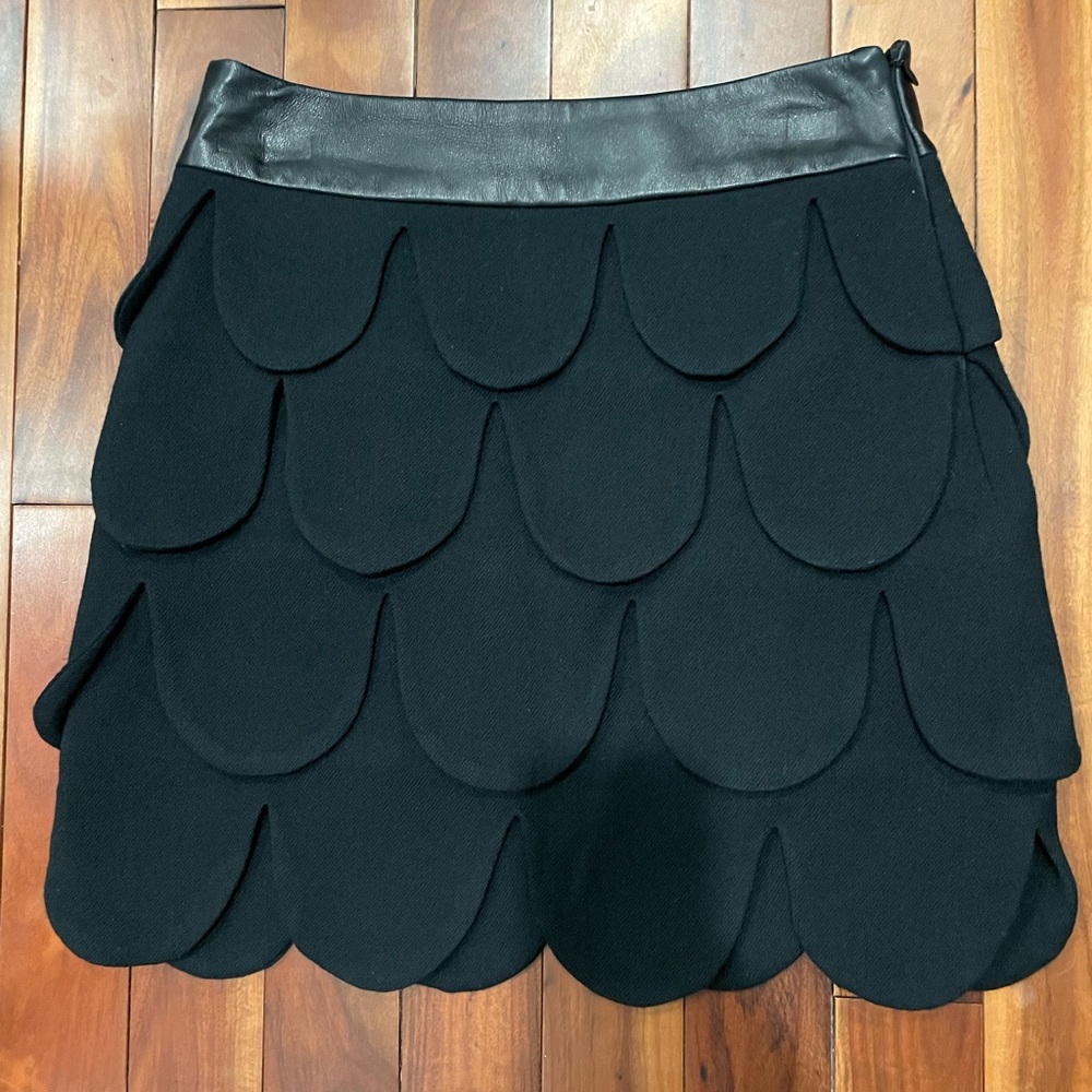 Milly black tiered skirt